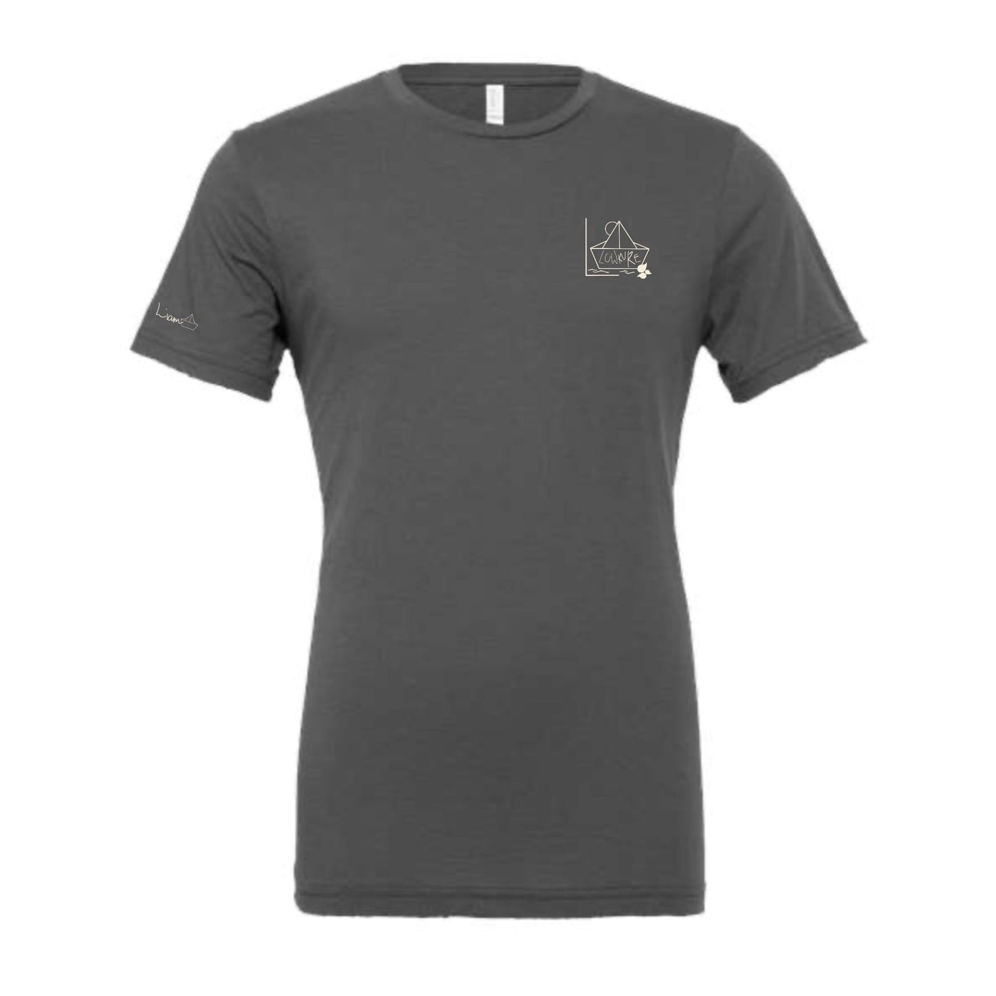 Men's / Unisex Crew Neck T-Shirt - GREY | River of Resilience Logo