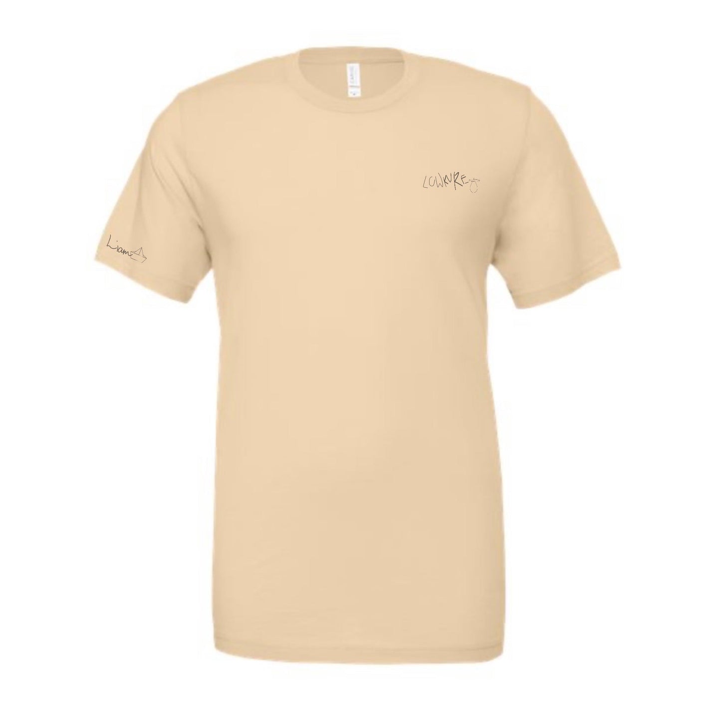 Men's / Unisex Crew Neck T-Shirt - SOFT CREAM | LowKure Tearlight Logo
