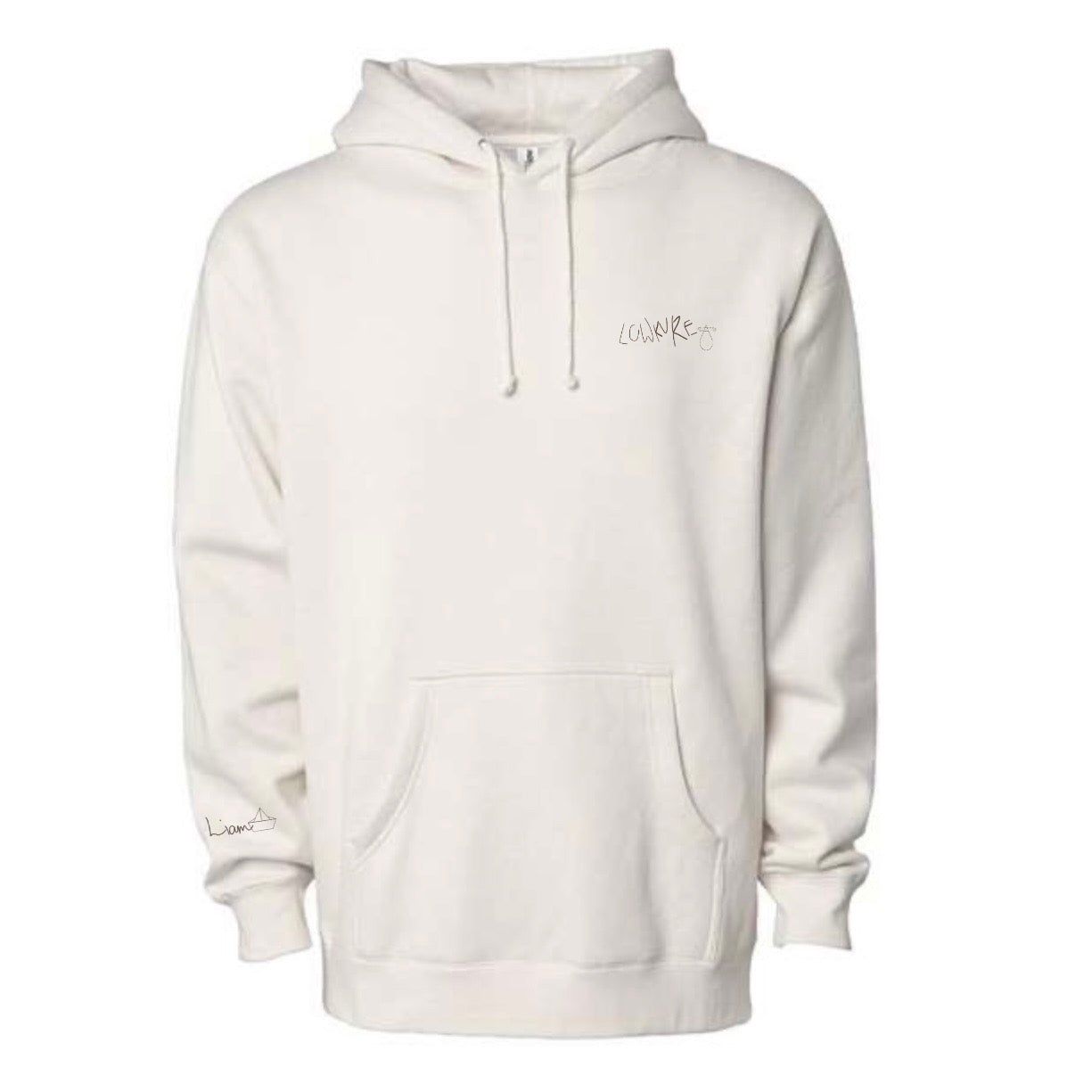 Men's / Unisex Hoodie - BONE | LowKure Tearlight Logo