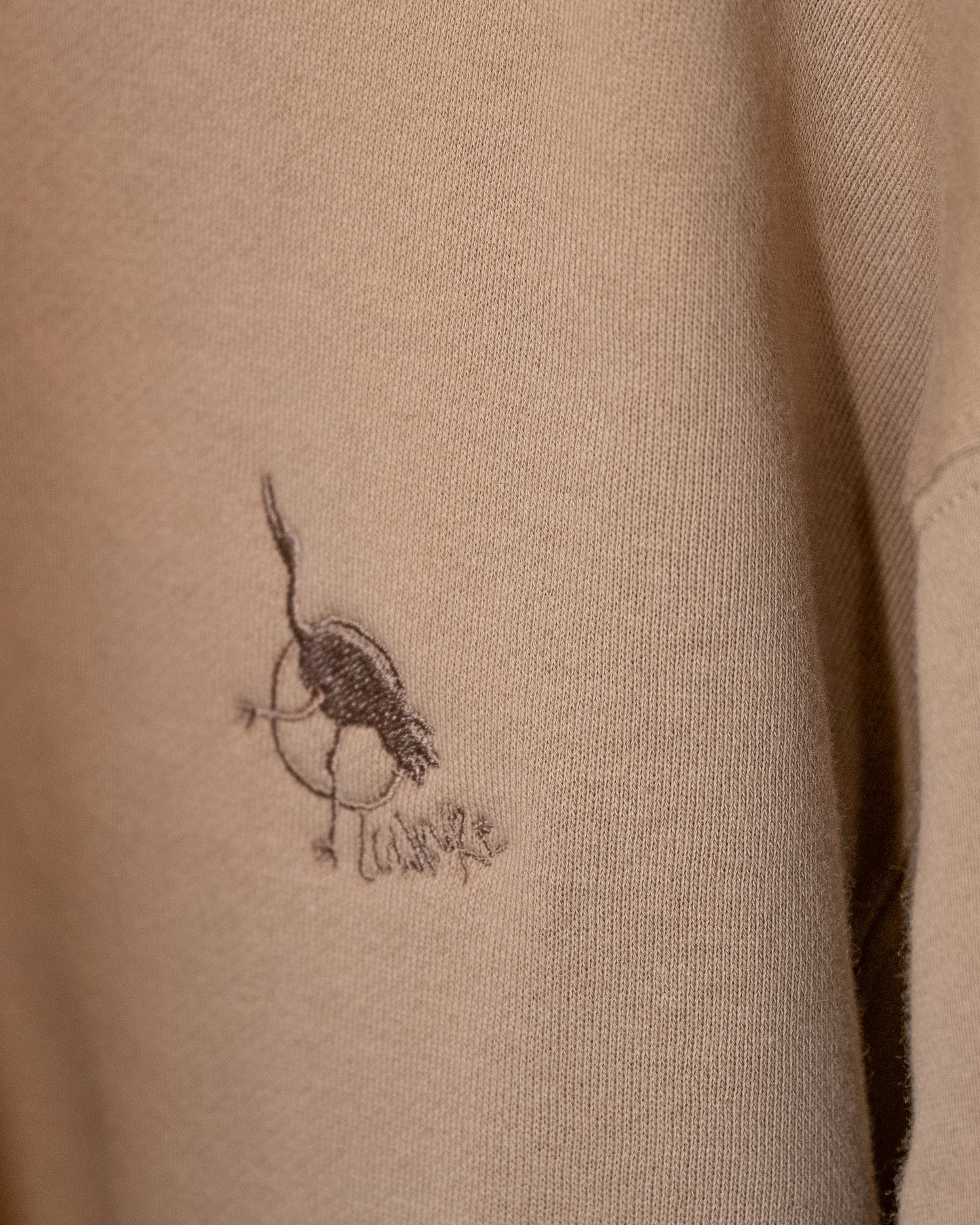 Men's / Unisex Heavyweight Hoodie -  SANDSTONE  |  HOPE, Japanese Crane Logo