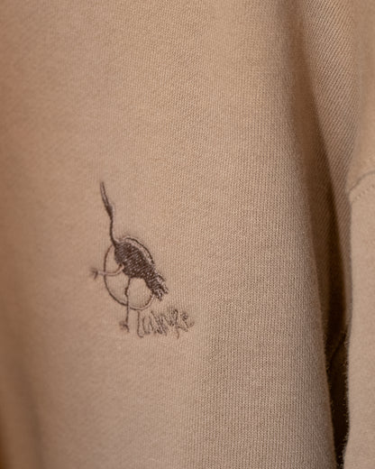 Men's / Unisex Heavyweight Hoodie -  SANDSTONE  |  HOPE, Japanese Crane Logo