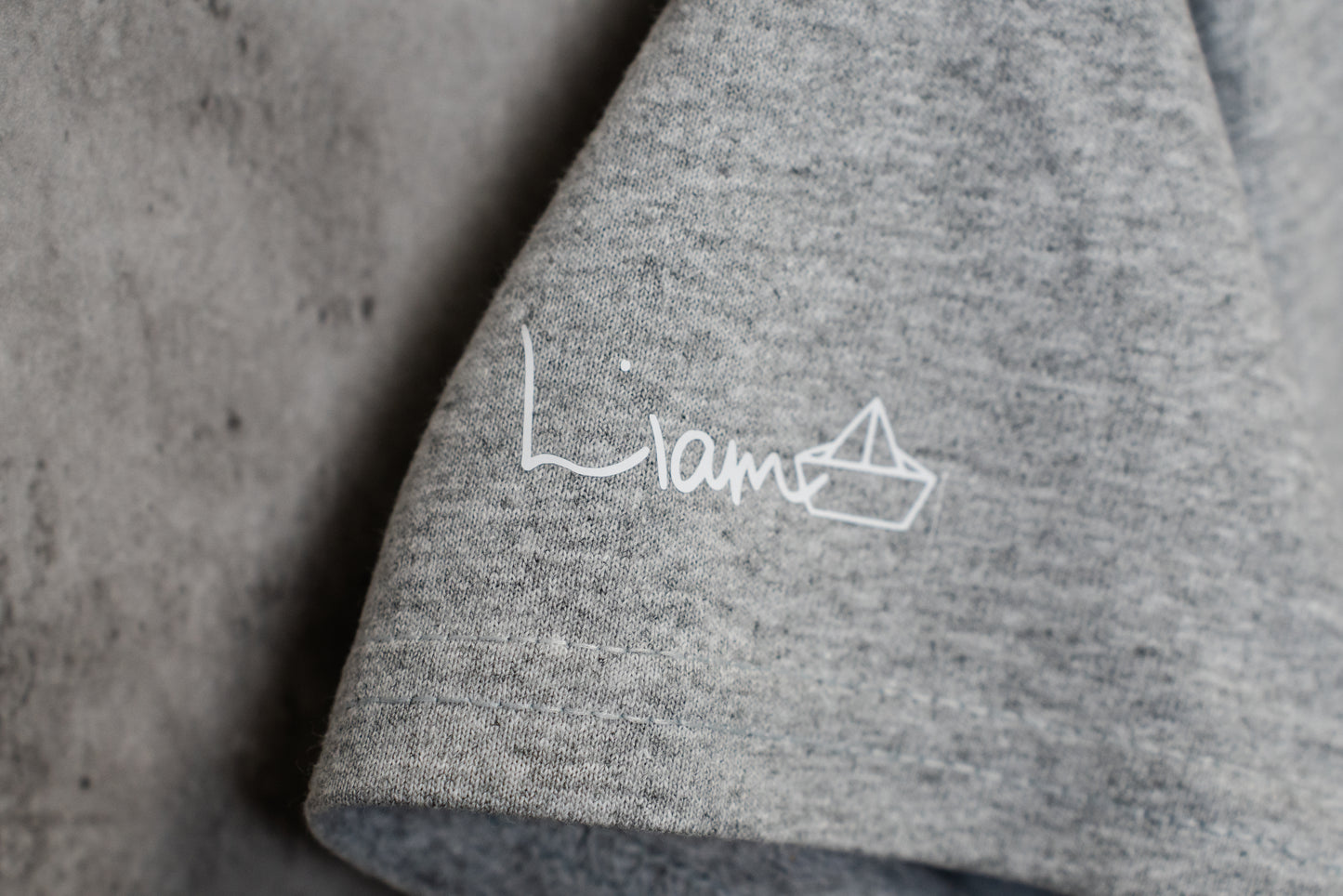 Kids / Youth  |  STRENGTH, Origami Boat Logo  |  DARK HEATHER GREY - Little Legacy Basic T-Shirt