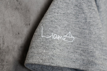 Kids / Youth  |  STRENGTH, Origami Boat Logo  |  DARK HEATHER GREY - Little Legacy Basic T-Shirt