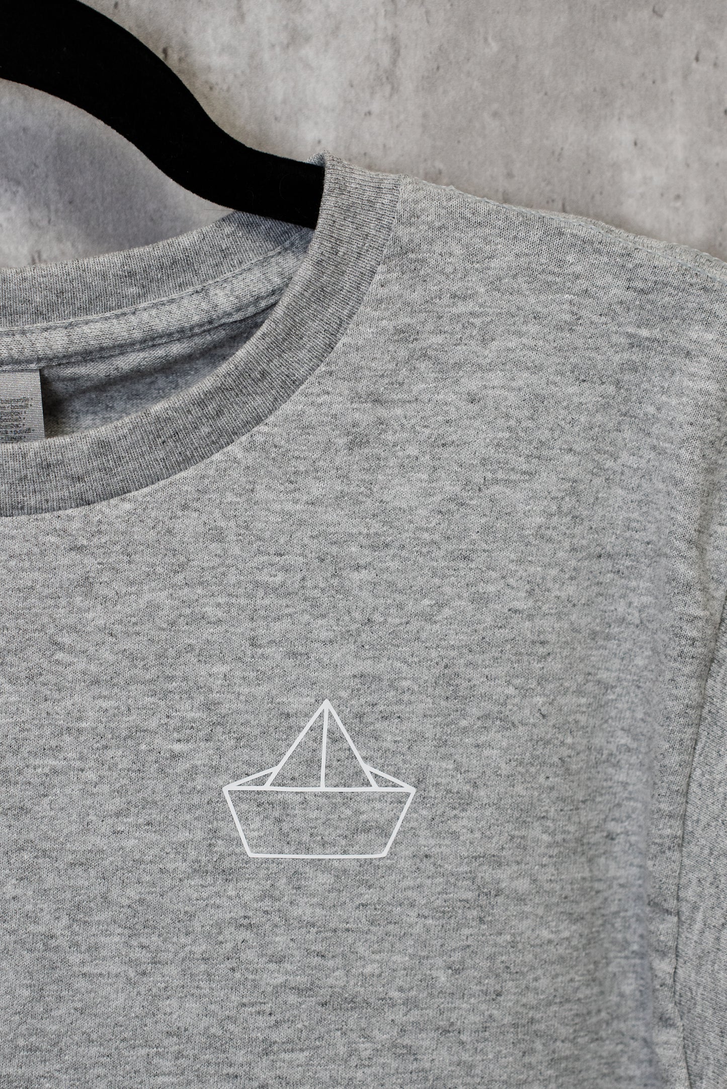 Kids / Youth  |  STRENGTH, Origami Boat Logo  |  DARK HEATHER GREY - Little Legacy Basic T-Shirt