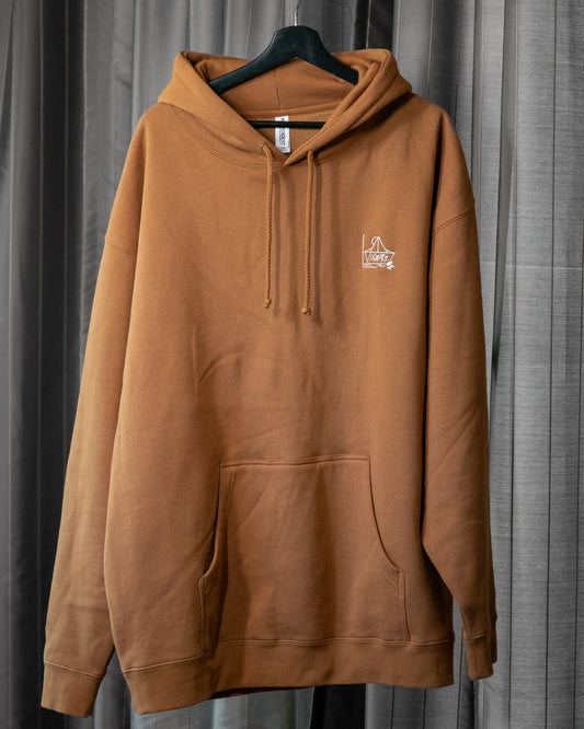 Men's / Unisex Hoodie - SADDLE BROWN  |  River of Resilience Logo