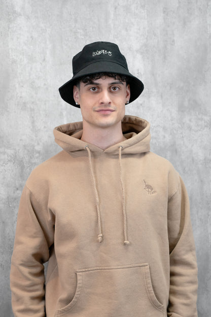 Men's / Unisex Heavyweight Hoodie -  SANDSTONE  |  HOPE, Japanese Crane Logo