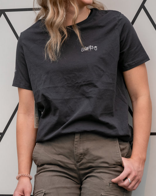 Men's / Unisex Crew Neck T-Shirt -   CHARCOAL GREY  |  LowKure Tearlight Logo