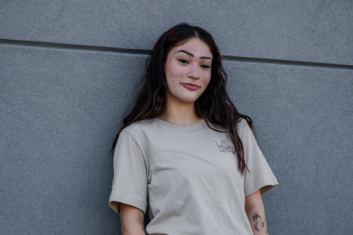 Men's / Unisex Legacy T-Shirt -  TAN  | RESILIENCE, River of Tears Logo