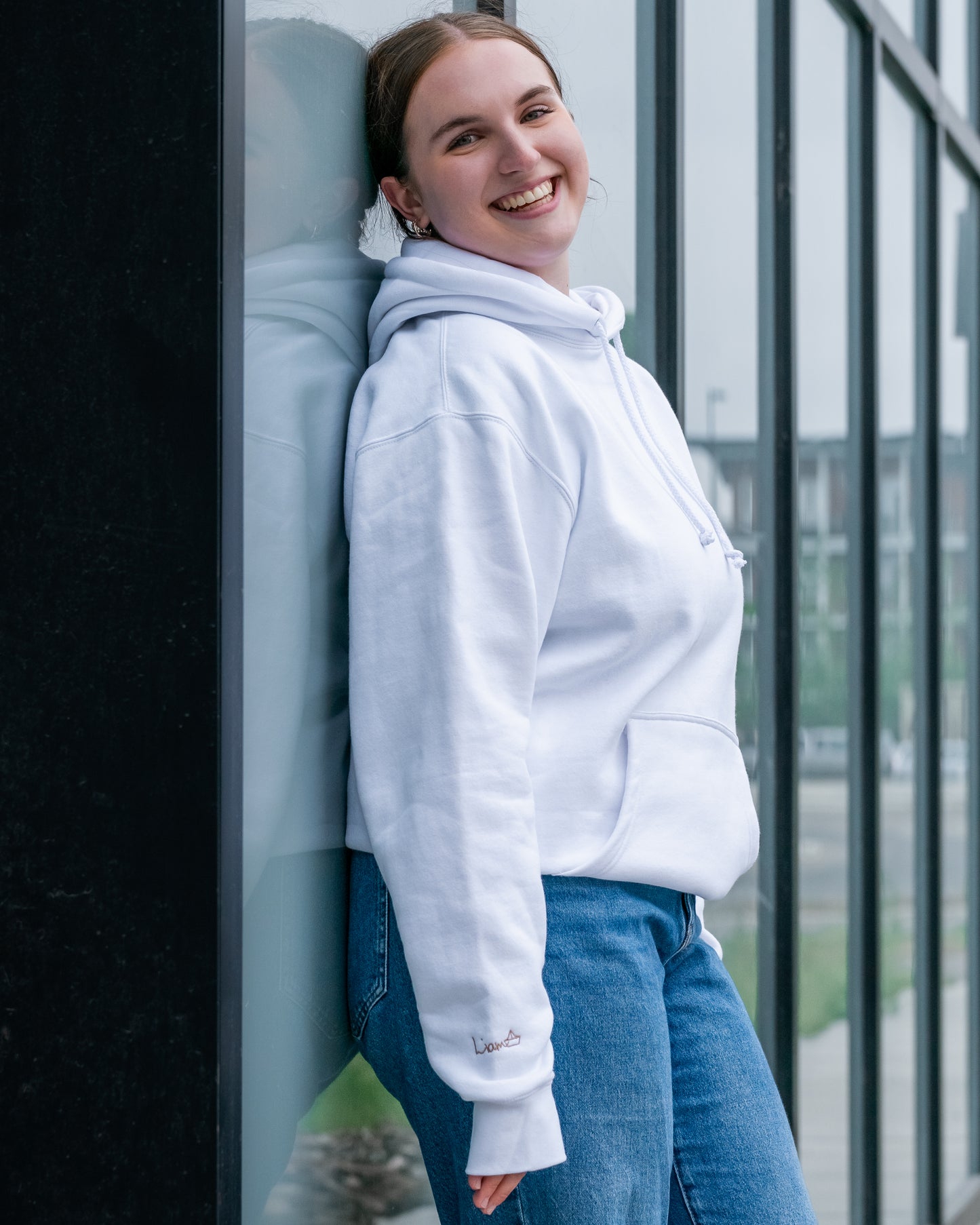 Men's / Unisex Hoodie -  WHITE  |  River of Resilience Logo