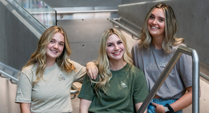 Men's / Unisex Crew Neck T-Shirt -   ARMY GREEN  |  Crane Logo