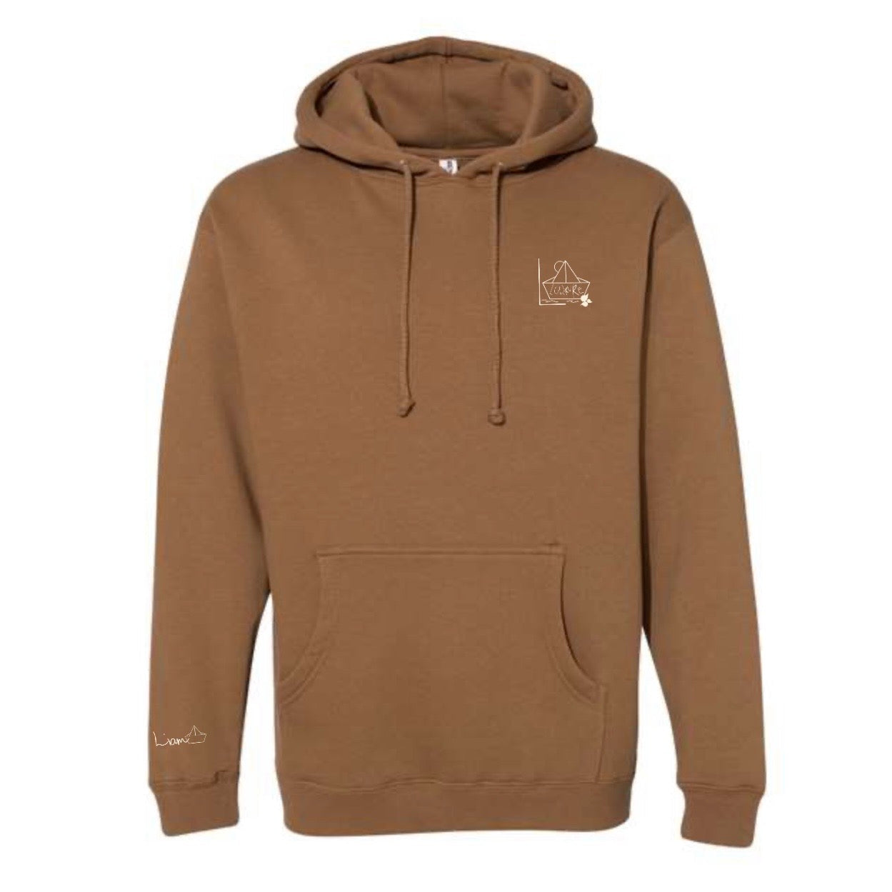 Men's / Unisex Hoodie - SADDLE BROWN  |  River of Resilience Logo