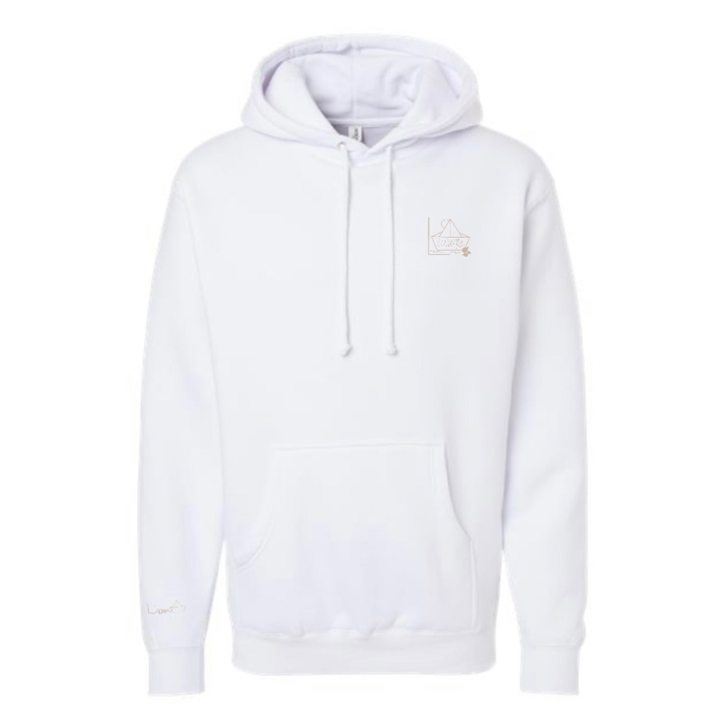 Men's / Unisex Hoodie -  WHITE  |  River of Resilience Logo