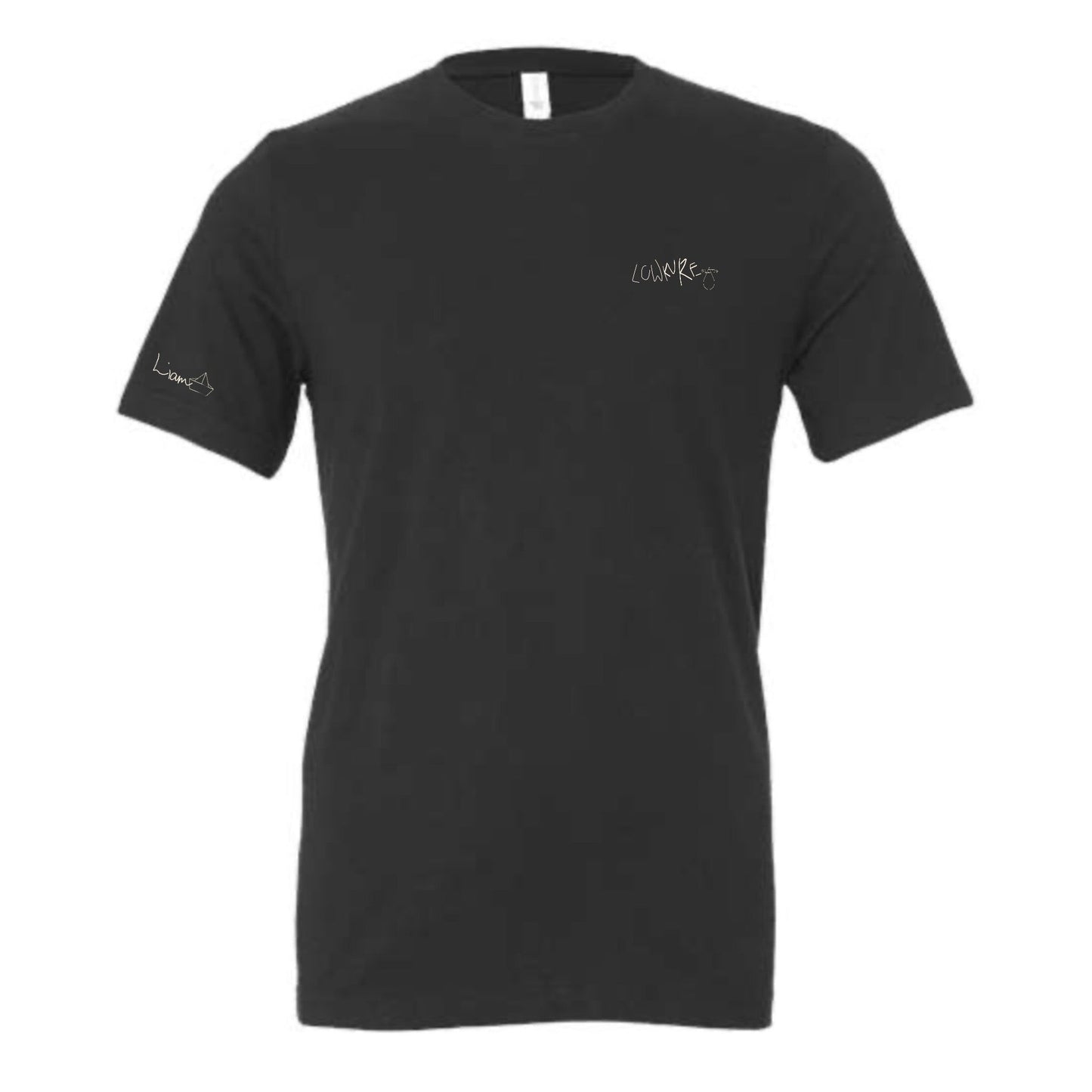 Men's / Unisex Crew Neck T-Shirt -   CHARCOAL GREY  |  LowKure Tearlight Logo